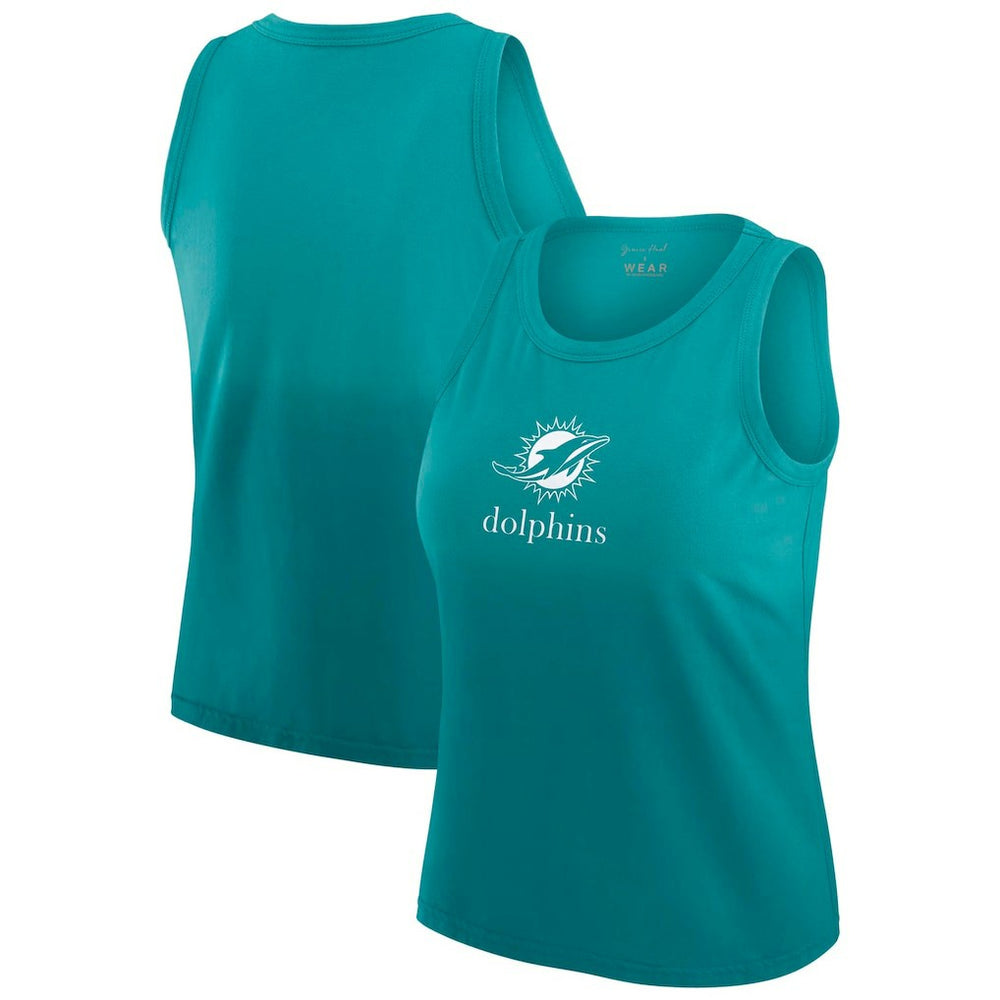 Miami Dolphins WEAR by Erin Andrews x Gracie Hunt Women's Ombre Tank Top Aqua - NFL