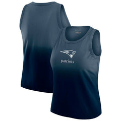 New England Patriots WEAR by Erin Andrews x Gracie Hunt Women's Ombre Tank Top Navy - NFL