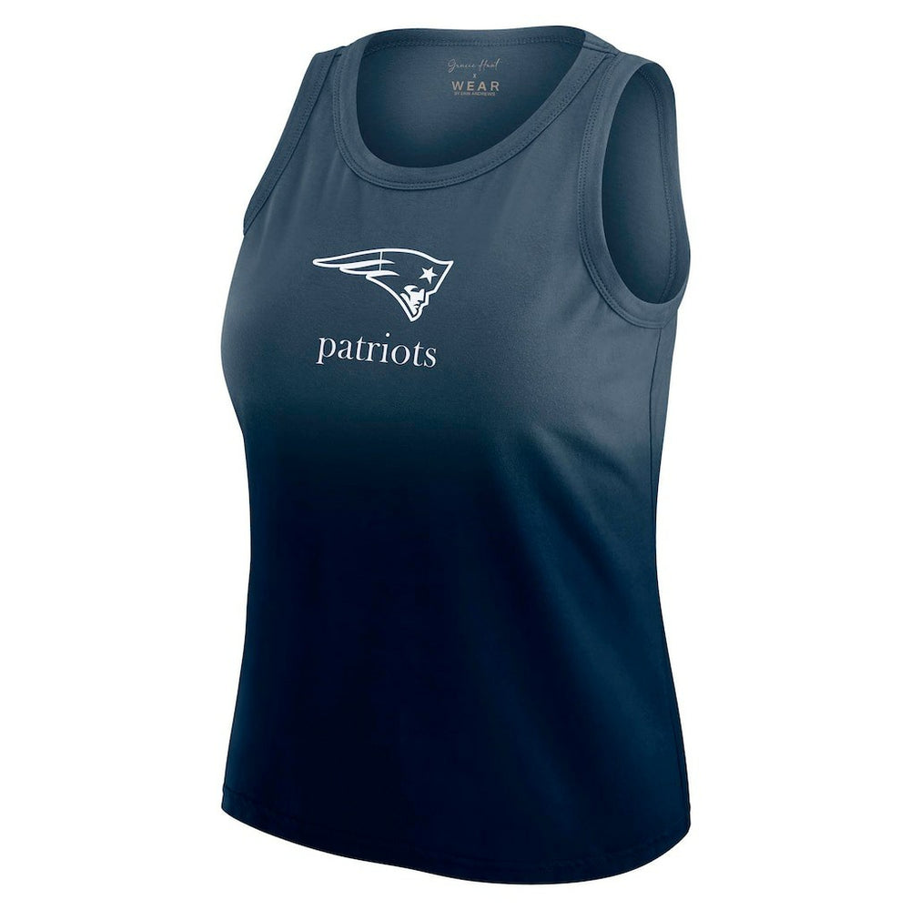 New England Patriots WEAR by Erin Andrews x Gracie Hunt Women's Ombre Tank Top Navy - NFL