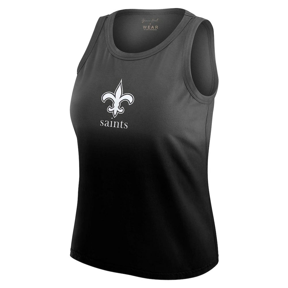 New Orleans Saints WEAR by Erin Andrews x Gracie Hunt Women's Ombre Tank Top Black - NFL