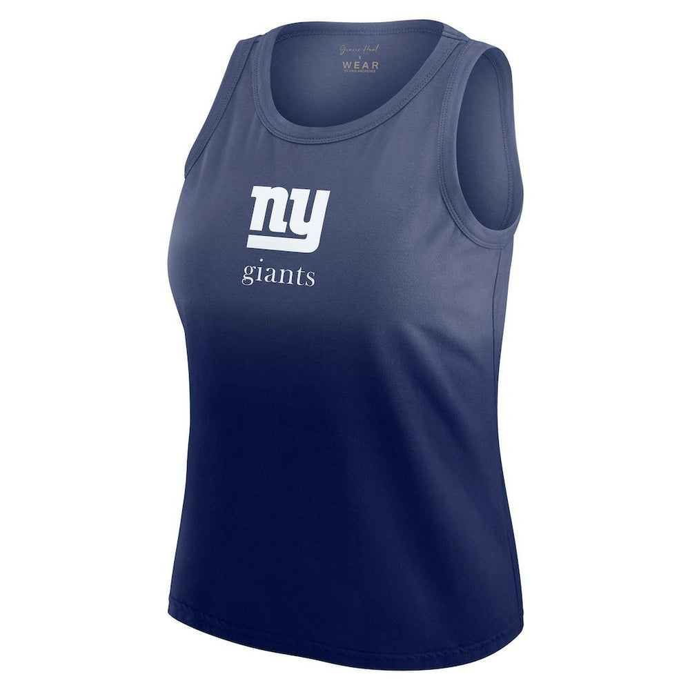 New York Giants WEAR by Erin Andrews x Gracie Hunt Women's Ombre Tank Top Navy - NFL