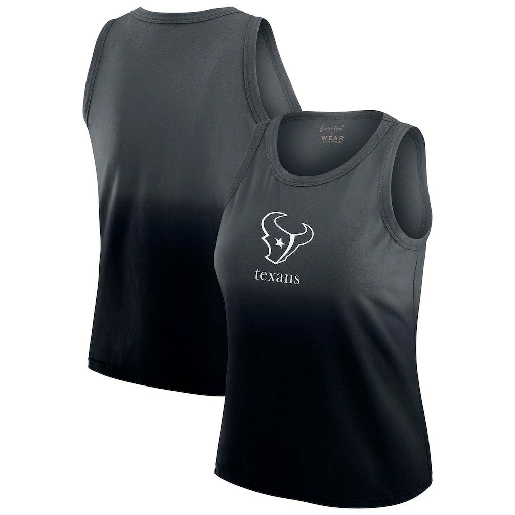 Houston Texans WEAR by Erin Andrews x Gracie Hunt Women's Ombre Tank Top Navy - NFL