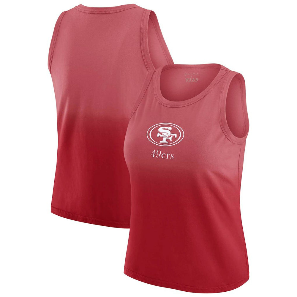 San Francisco 49ers WEAR by Erin Andrews x Gracie Hunt Women's Ombre Tank Top Scarlet - NFL