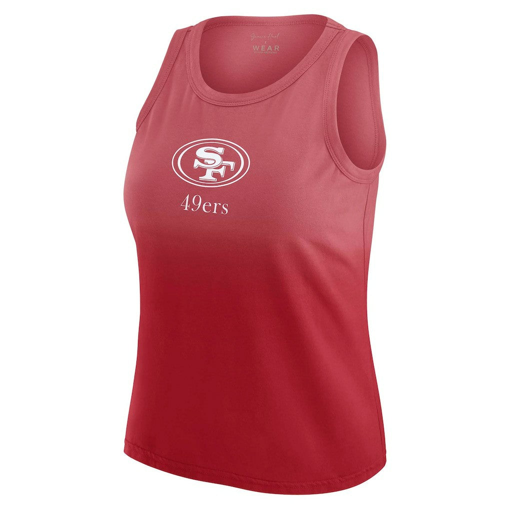 San Francisco 49ers WEAR by Erin Andrews x Gracie Hunt Women's Ombre Tank Top Scarlet - NFL