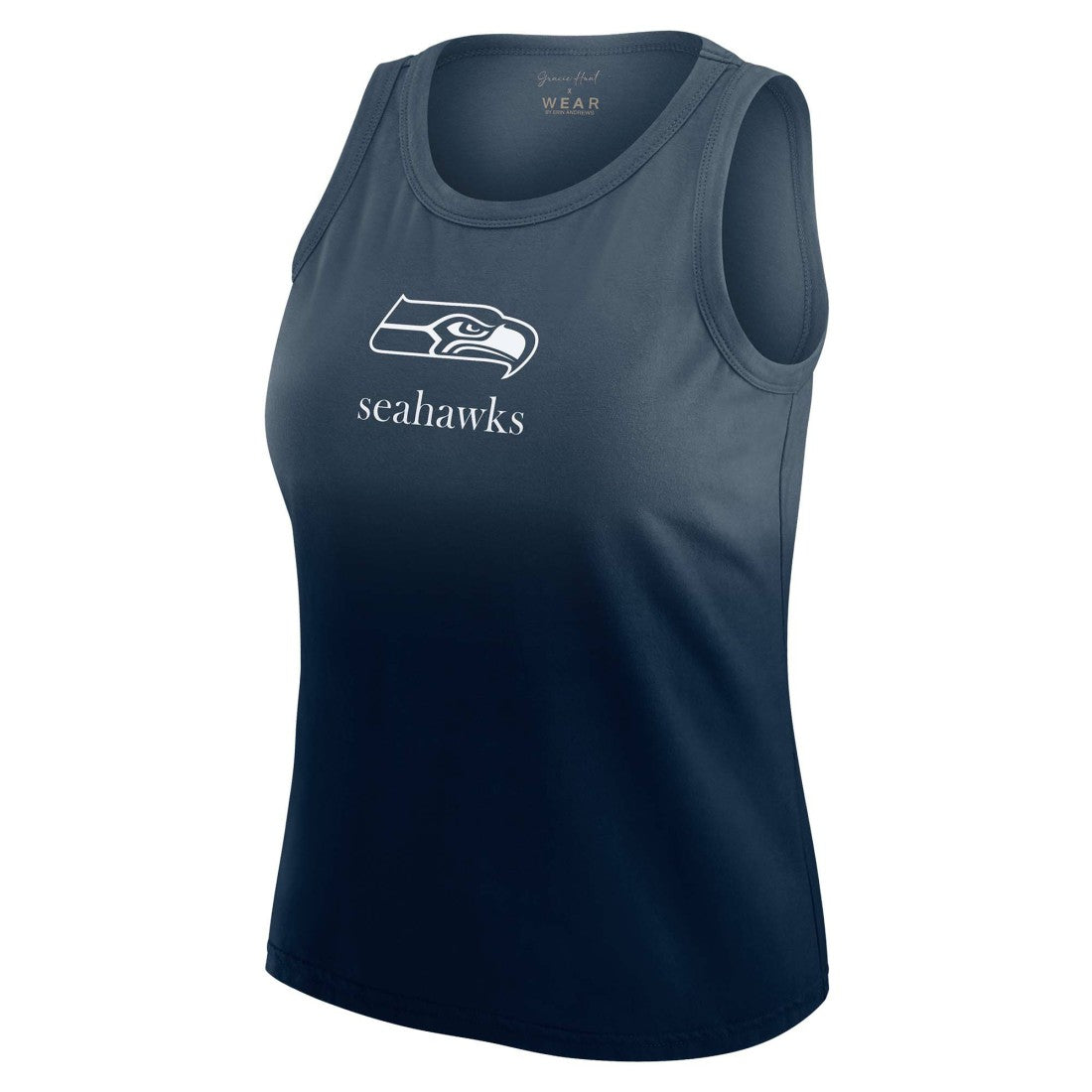 Seattle Seahawks WEAR by Erin Andrews x Gracie Hunt Women's Ombre Tank Top Navy - NFL