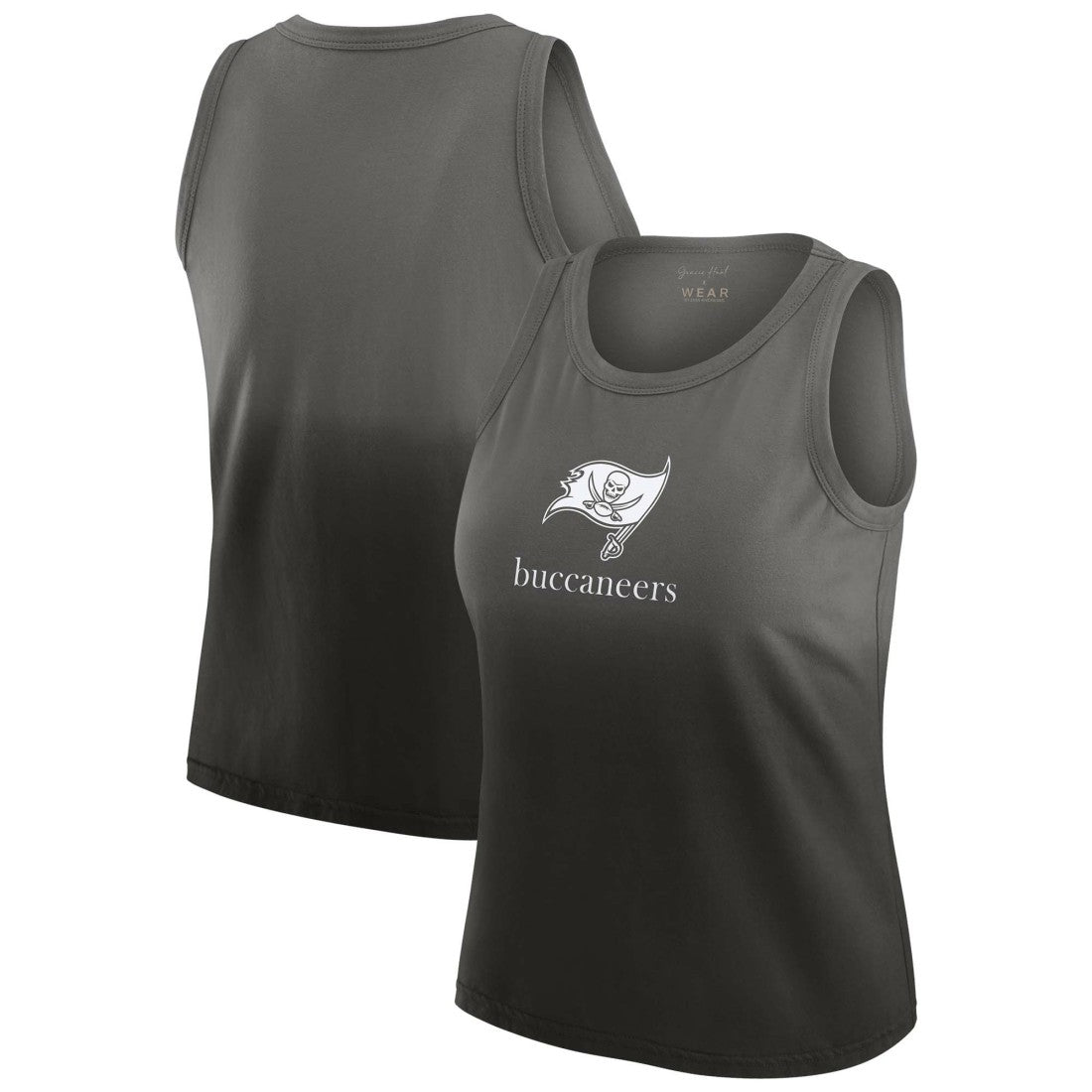 Tampa Bay Buccaneers WEAR by Erin Andrews x Gracie Hunt Women's Ombre Tank Top Pewter - NFL