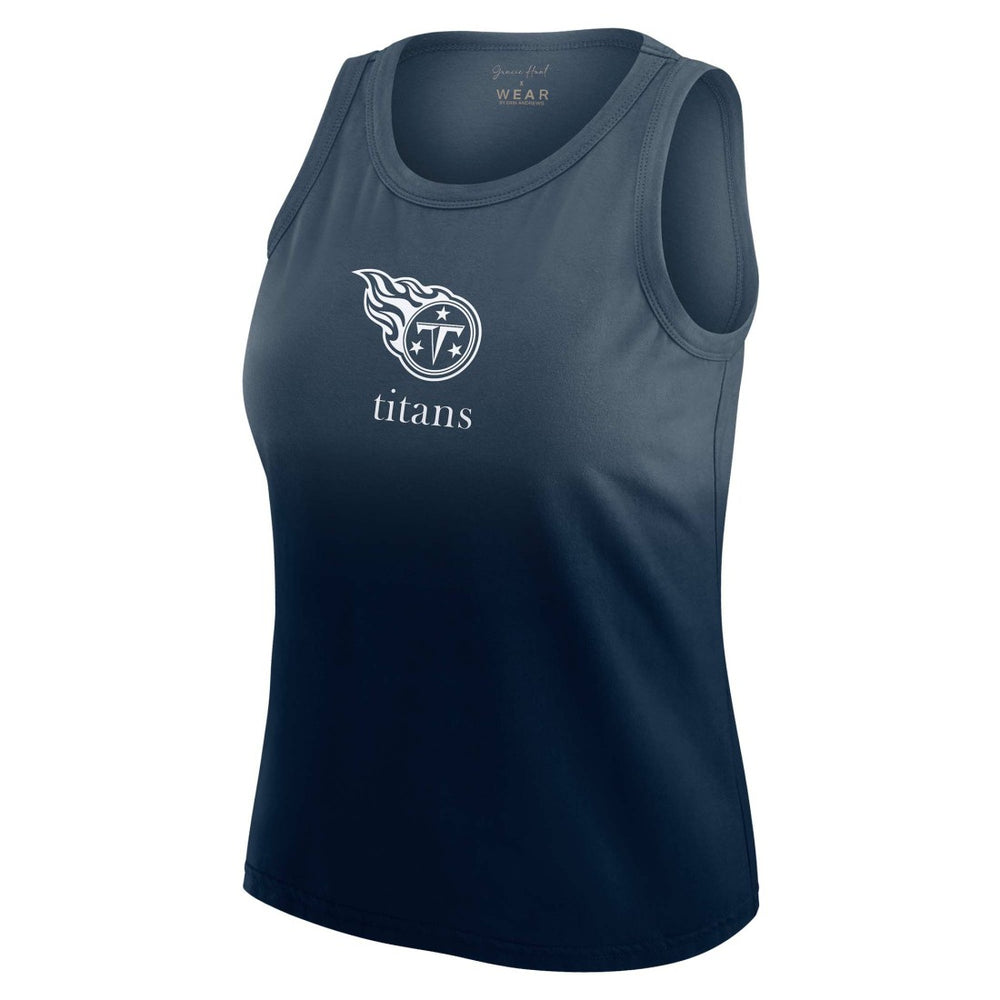 Tennessee Titans WEAR by Erin Andrews x Gracie Hunt Women's Ombre Tank Top Navy - NFL