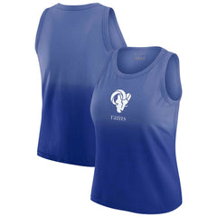 Los Angeles Rams WEAR by Erin Andrews x Gracie Hunt Women's Ombre Tank Top Royal - NFL