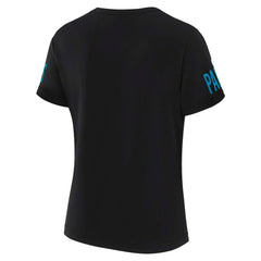Carolina Panthers WEAR by Erin Andrews x Gracie Hunt Women's Draft Me Lace-Up T-Shirt Black - NFL