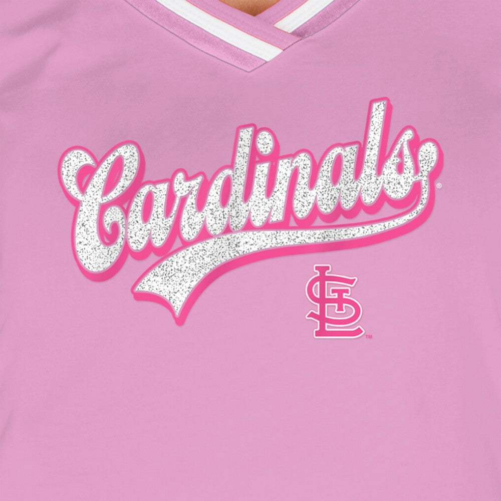 St. Louis Cardinals New Era Women's Gameday V-Neck T-Shirt Lifestyle