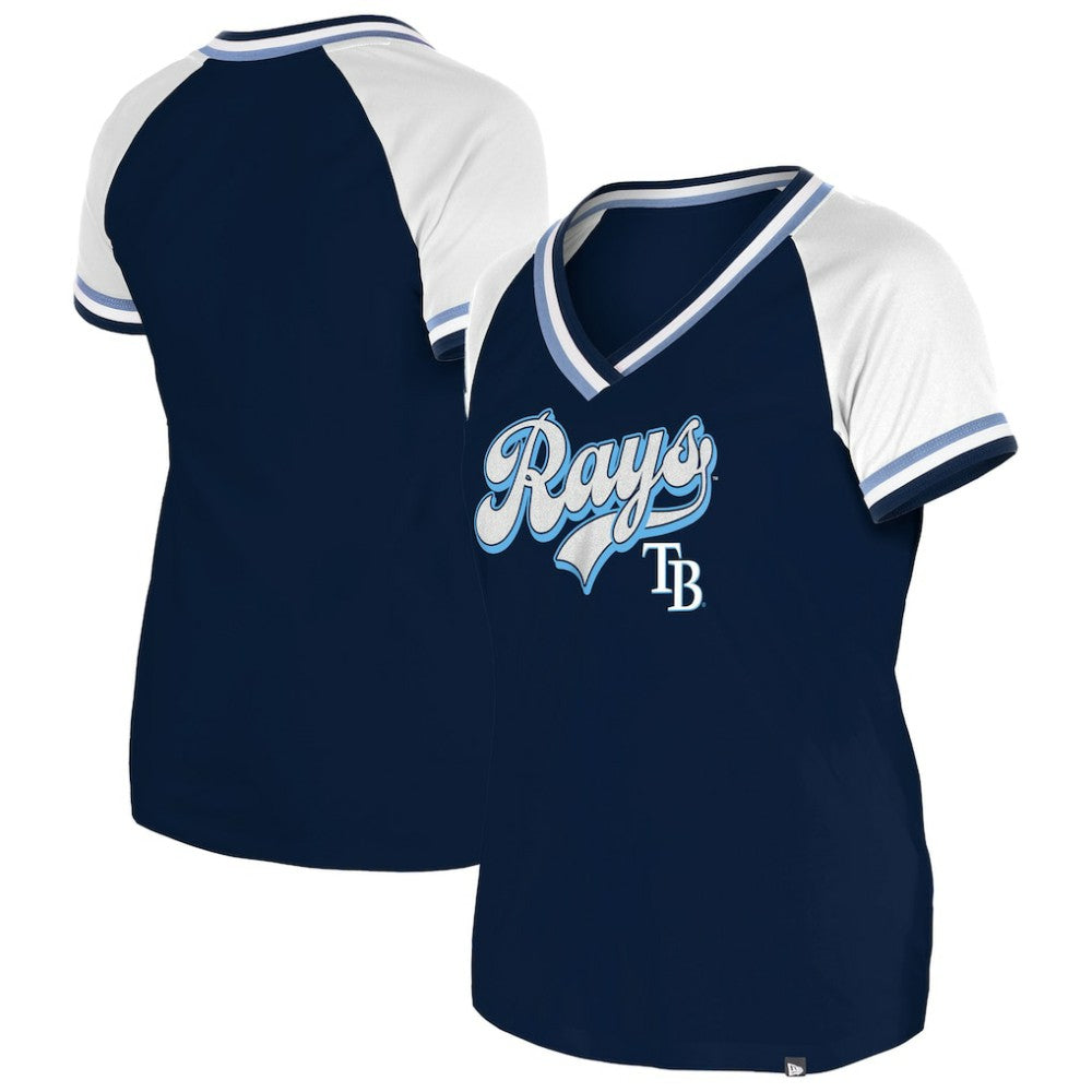 Tampa Bay Rays New Era Women's Gameday Raglan V-Neck T-Shirt On Sale