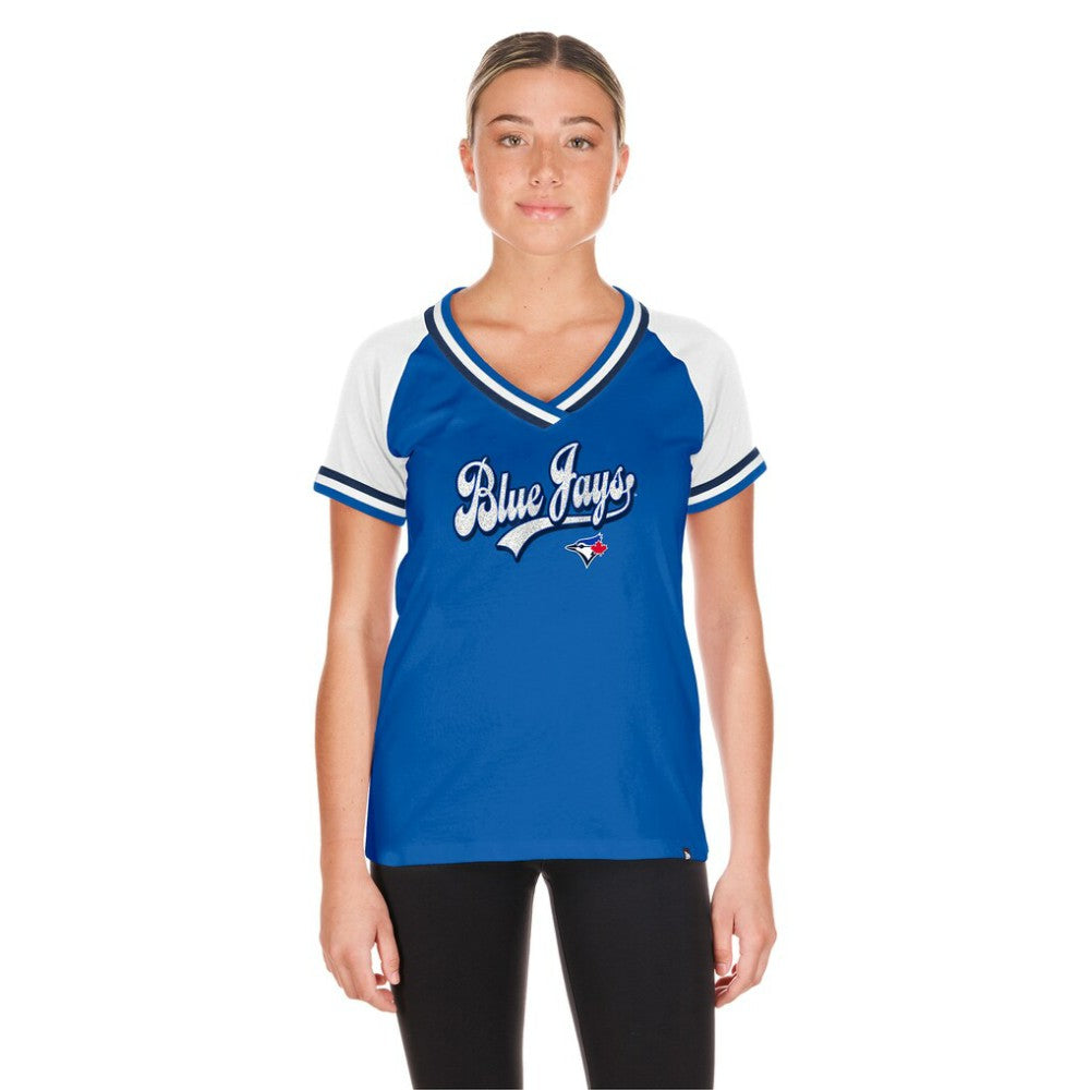 Toronto Blue Jays New Era Women's Gameday Raglan V-Neck T-Shirt Near Me