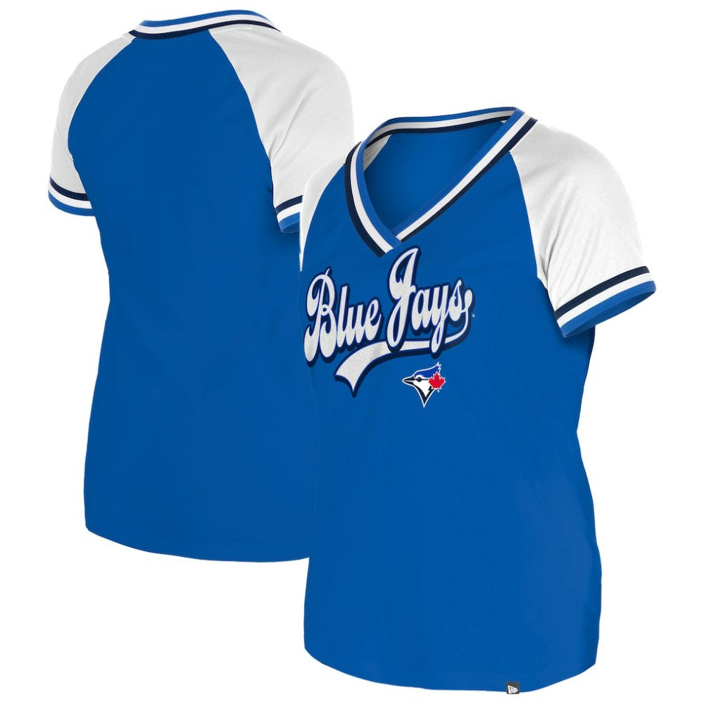Toronto Blue Jays New Era Women's Gameday Raglan V-Neck T-Shirt Near Me