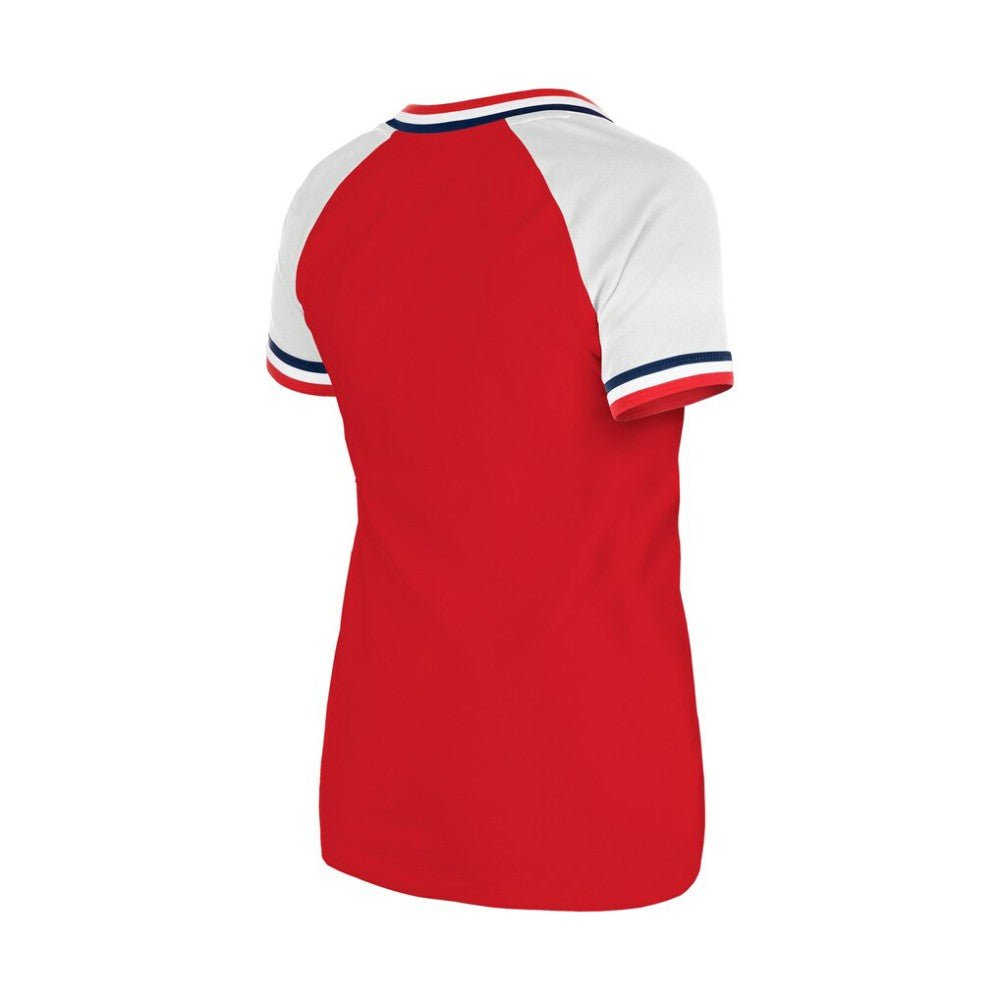St. Louis Cardinals New Era Women's Gameday Raglan V-Neck T-Shirt Lifestyle