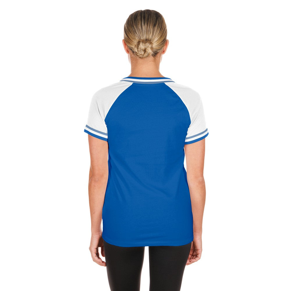 Kansas City Royals New Era Women's Gameday Raglan V-Neck T-Shirt discount