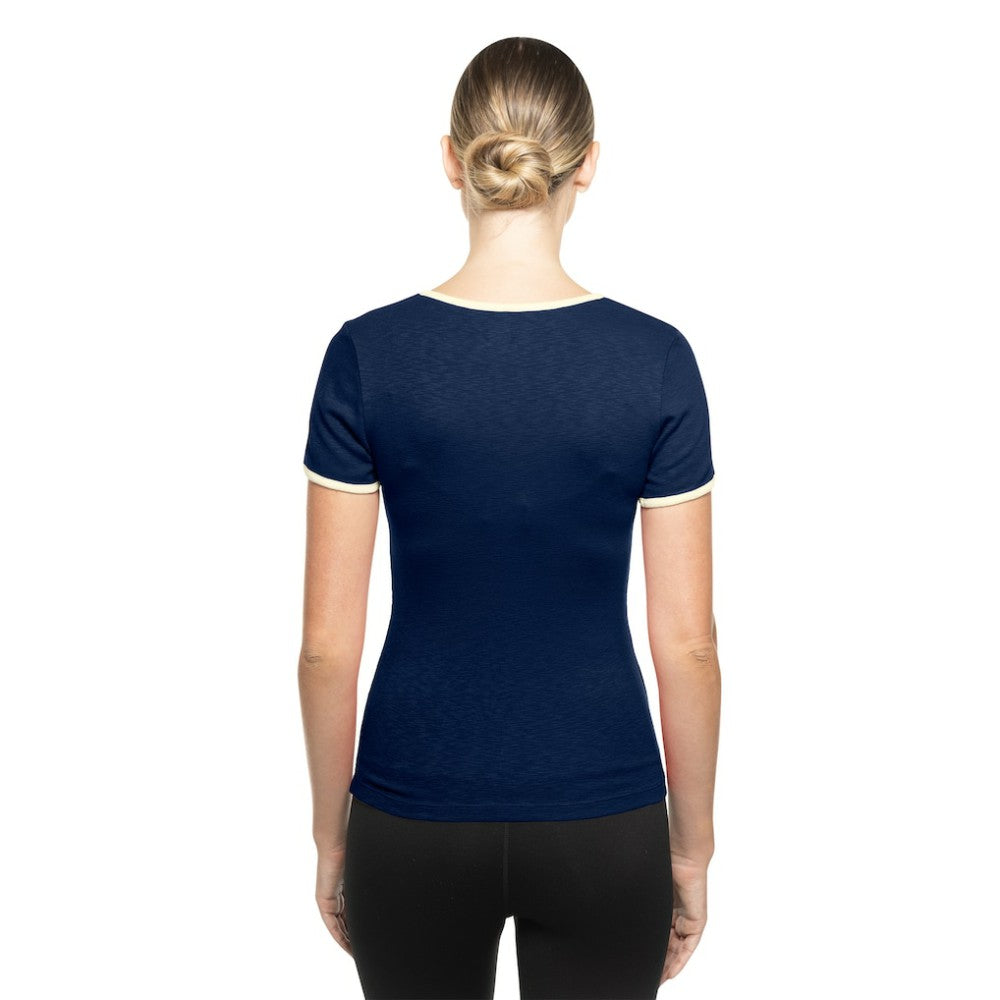 Atlanta Braves New Era Women's Throwback Lace Up T-Shirt On Sale