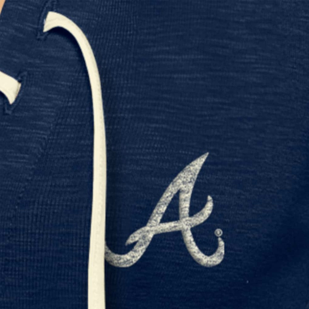Atlanta Braves New Era Women's Throwback Lace Up T-Shirt On Sale