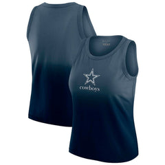 Dallas Cowboys WEAR by Erin Andrews x Gracie Hunt Women's Ombre Tank Top Navy - NFL