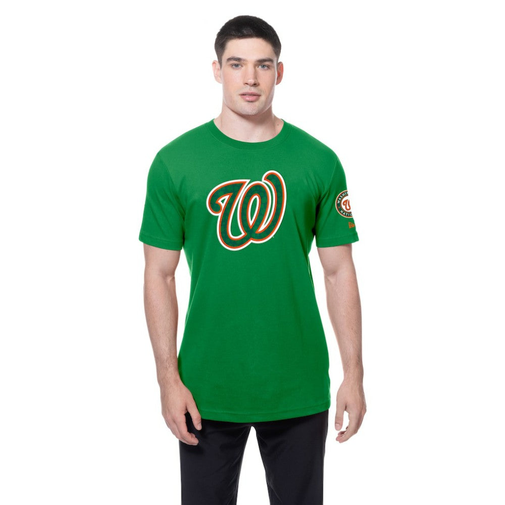 Washington Nationals New Era St. Patrick's Day Shamrock Fill T-Shirt On Sale