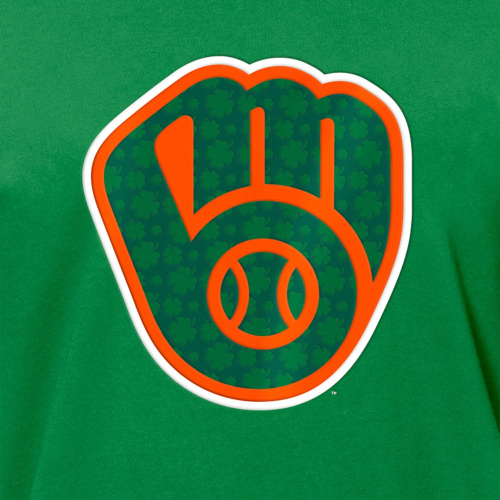Milwaukee Brewers New Era St. Patrick's Day Shamrock Fill T-Shirt for sale
