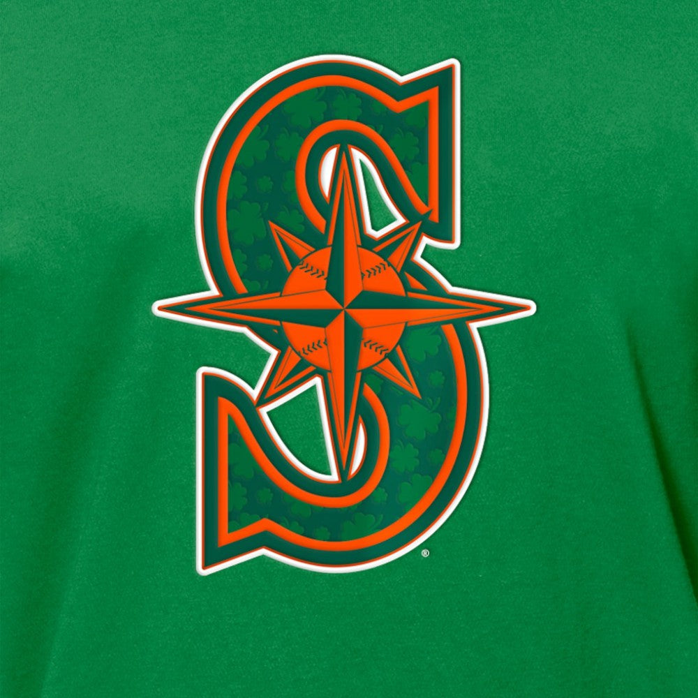 Seattle Mariners New Era St. Patrick's Day Shamrock Fill T-Shirt On Sale