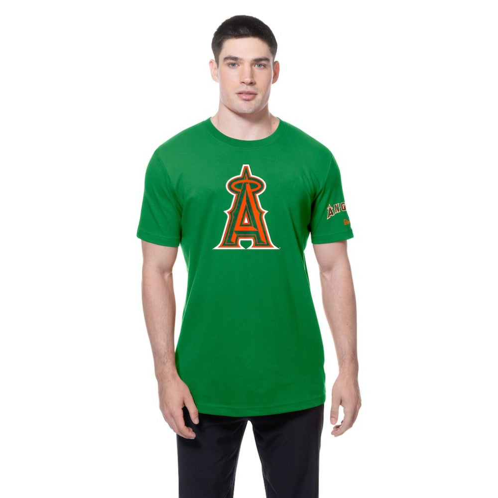 Los Angeles Angels New Era St. Patrick's Day Shamrock Fill T-Shirt Lifestyle