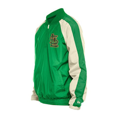 St. Louis Cardinals New Era St. Patrick's Day Ripstop Raglan Quarter-Zip Windbreaker discount