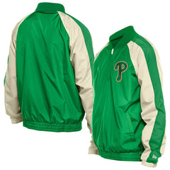 Philadelphia Phillies New Era St. Patrick's Day Ripstop Raglan Quarter-Zip Windbreaker Sale