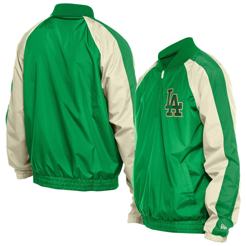 Los Angeles Dodgers New Era St. Patrick's Day Ripstop Raglan Quarter-Zip Windbreaker Online