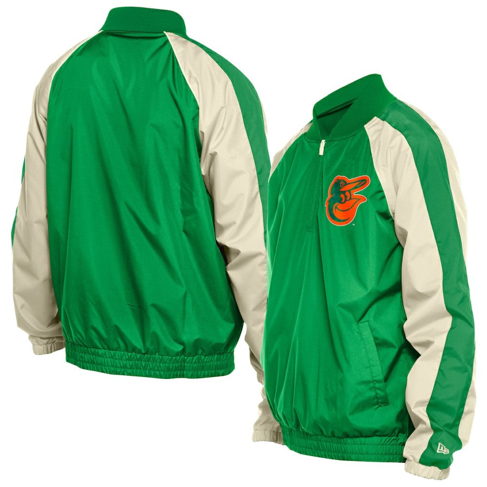 Baltimore Orioles New Era St. Patrick's Day Ripstop Raglan Quarter-Zip Windbreaker Online