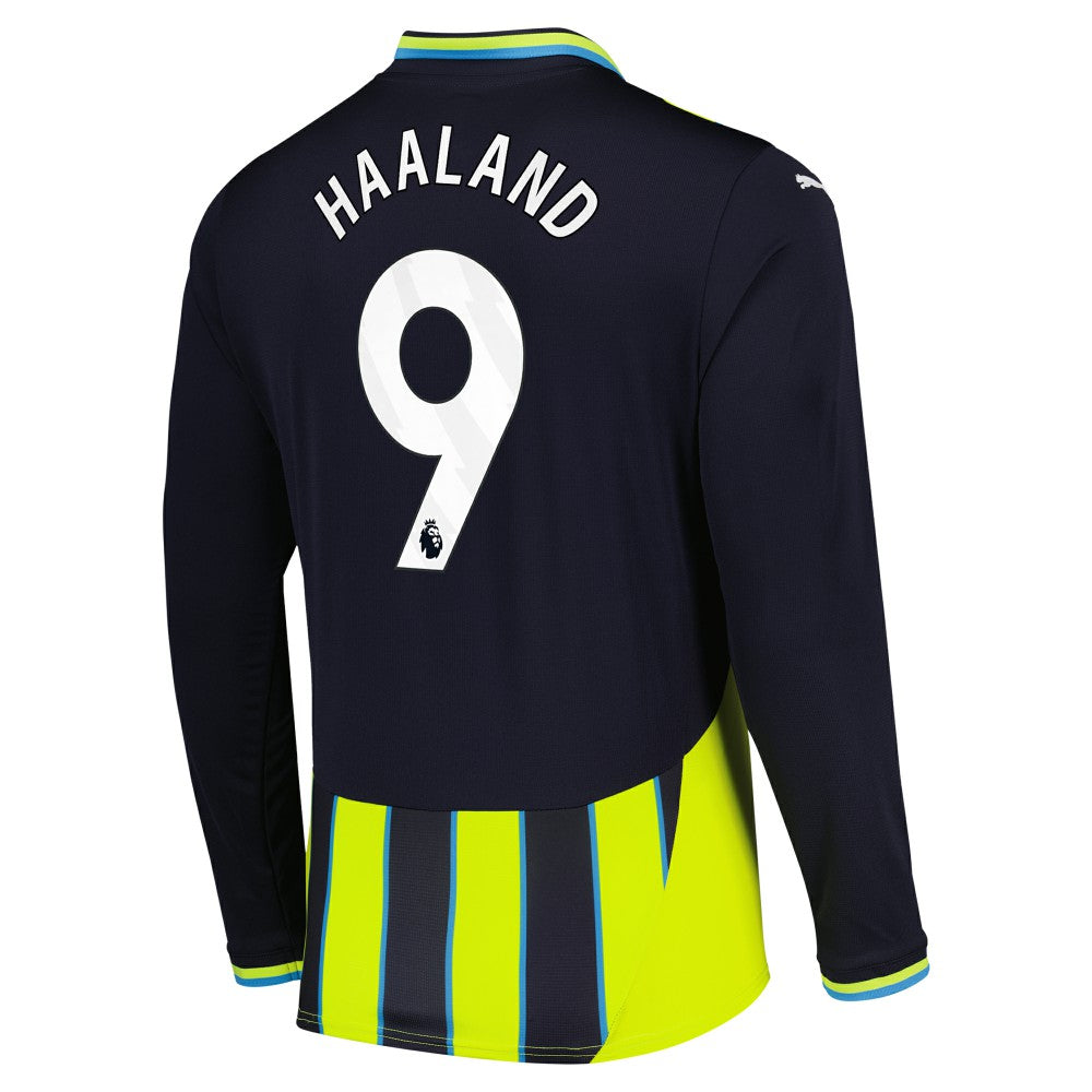 Puma Erling Haaland Manchester City 2024/25 Away Replica Long Sleeve Player Jerseys - Navy