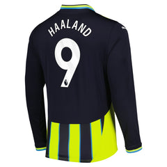 Puma Erling Haaland Manchester City 2024/25 Away Replica Long Sleeve Player Jerseys - Navy