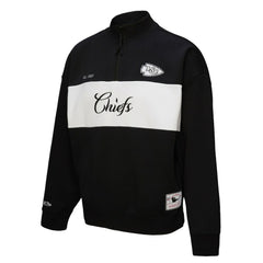 Kansas City Chiefs Women's Quarter-Zip Jacket Black - Mitchell & Ness