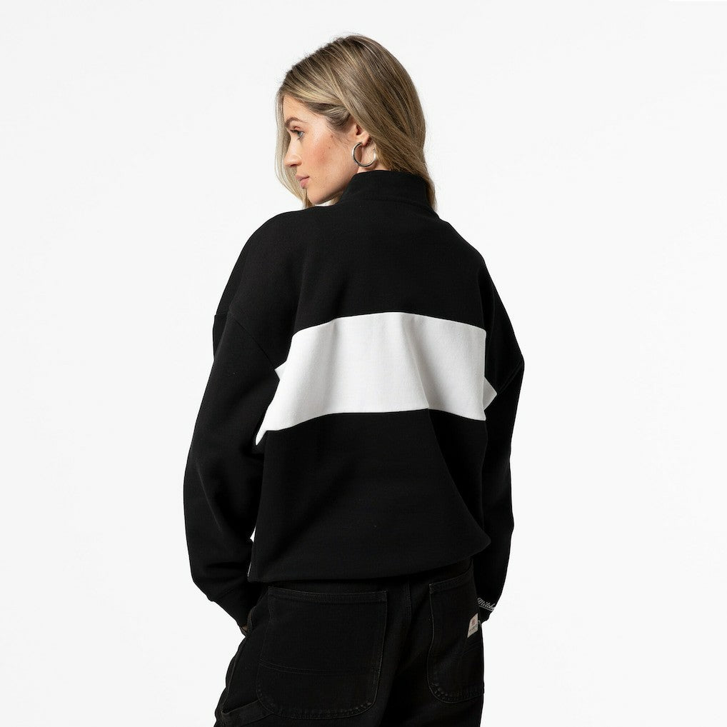 Kansas City Chiefs Women's Quarter-Zip Jacket Black - Mitchell & Ness