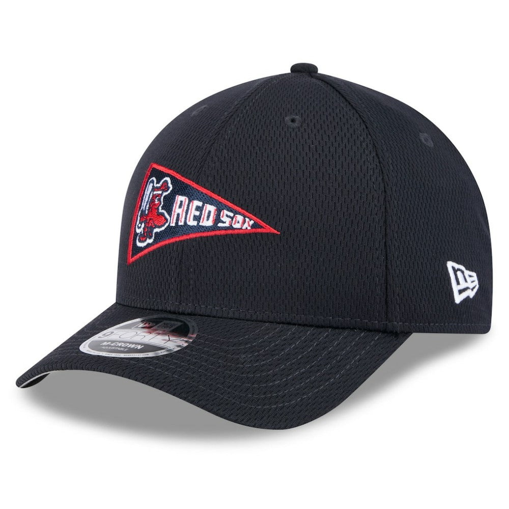 Boston Red Sox New Era 2025 MLB Clubhouse 9FORTY M-Crown Adjustable Hat Lifestyle