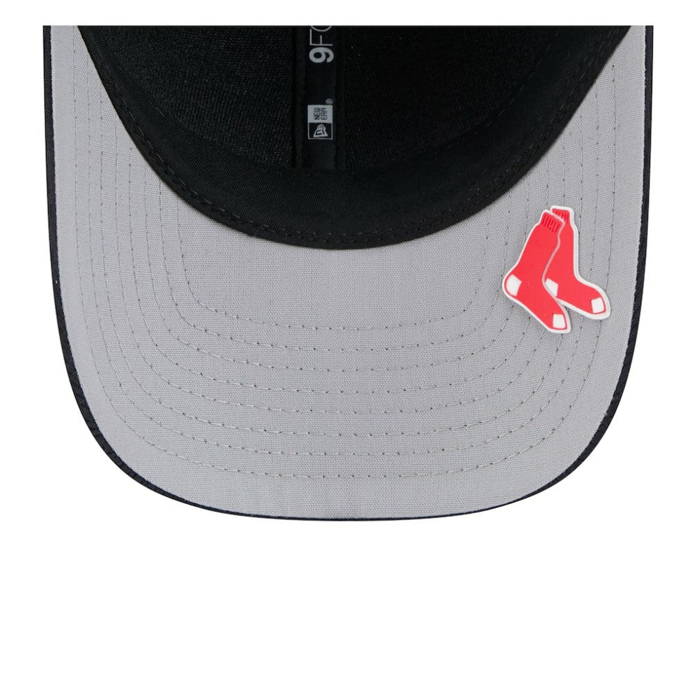 Boston Red Sox New Era 2025 MLB Clubhouse 9FORTY M-Crown Adjustable Hat Lifestyle
