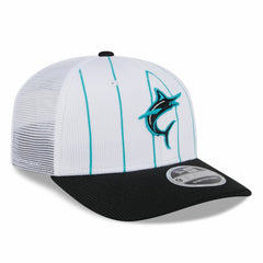 Miami Marlins New Era 2025 Batting Practice 9SEVENTY Stretch-Snap Trucker Hat On Sale