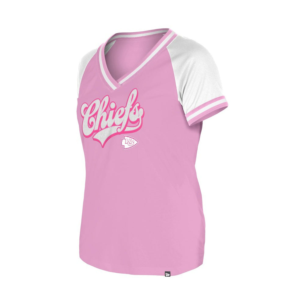 Kansas City Chiefs New Era Women's Mommy & Me V-Neck T-Shirt Pink - NFL