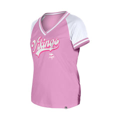 Minnesota Vikings New Era Women's Mommy & Me V-Neck T-Shirt Pink - NFL