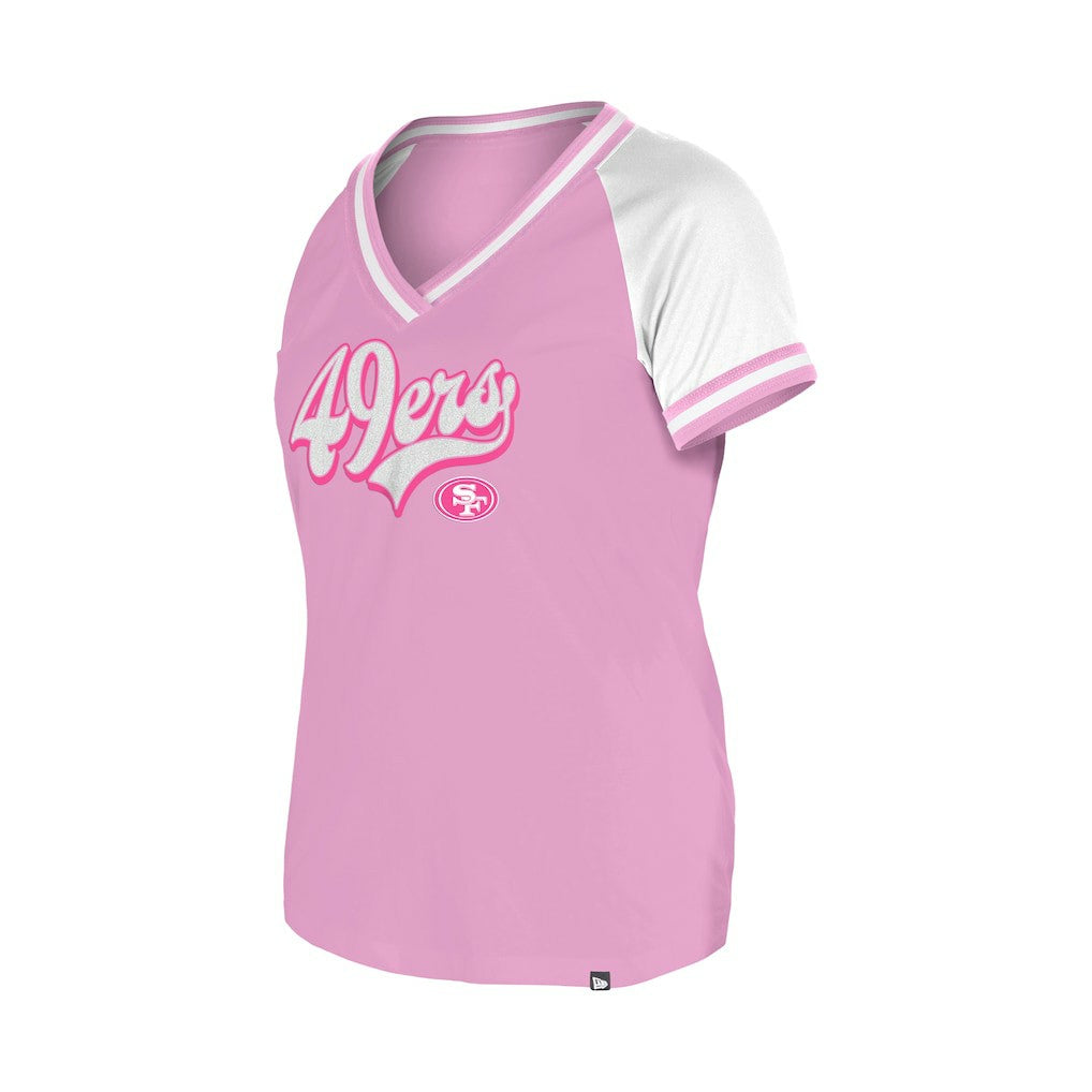 San Francisco 49ers New Era Women's Mommy & Me V-Neck T-Shirt Pink - NFL