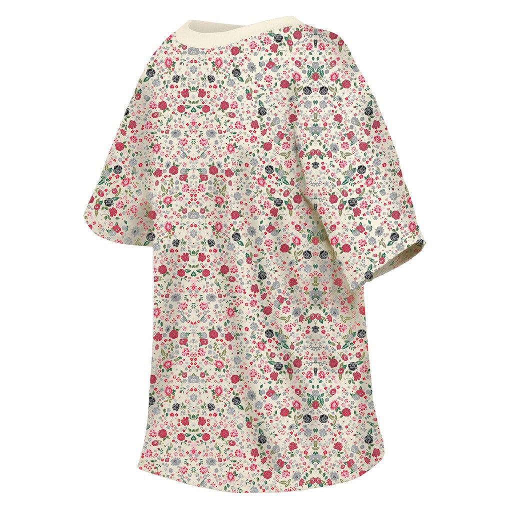 San Francisco 49ers New Era Women's Glam Game Floral Scoop Neck T-Shirt Cream - NFL