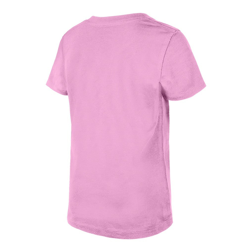Kansas City Chiefs New Era Girls Youth Flip Sequins V-Neck T-Shirt Pink - NFL