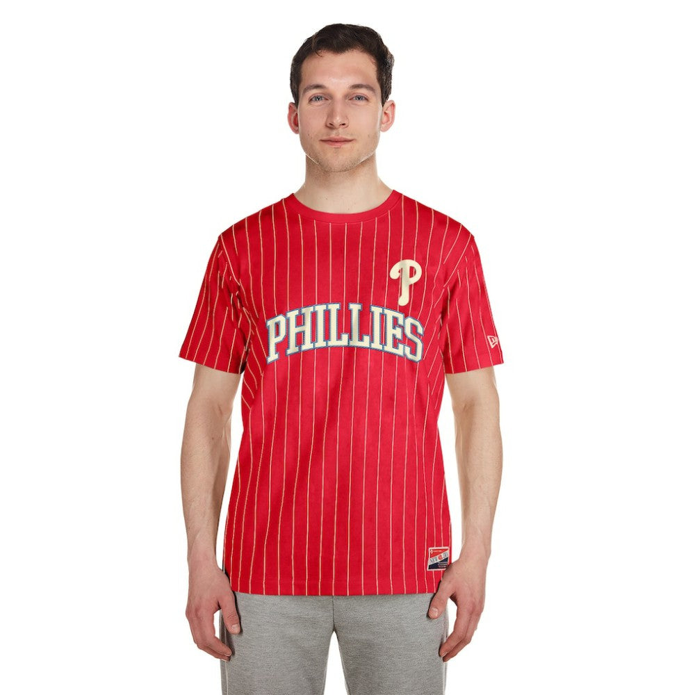 Philadelphia Phillies New Era Throwback Pinstripe T-Shirt Sale