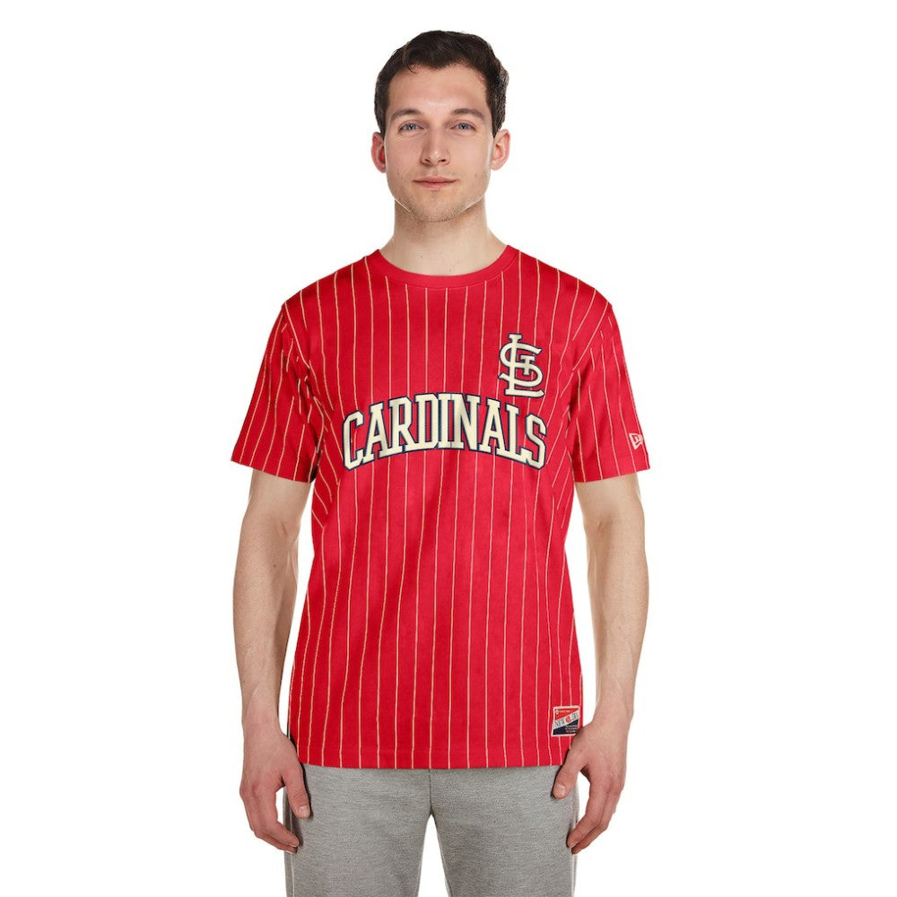 St. Louis Cardinals New Era Throwback Pinstripe T-Shirt for sale
