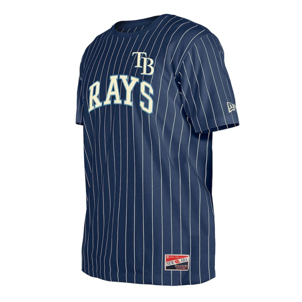 Tampa Bay Rays New Era Throwback Pinstripe T-Shirt Sale