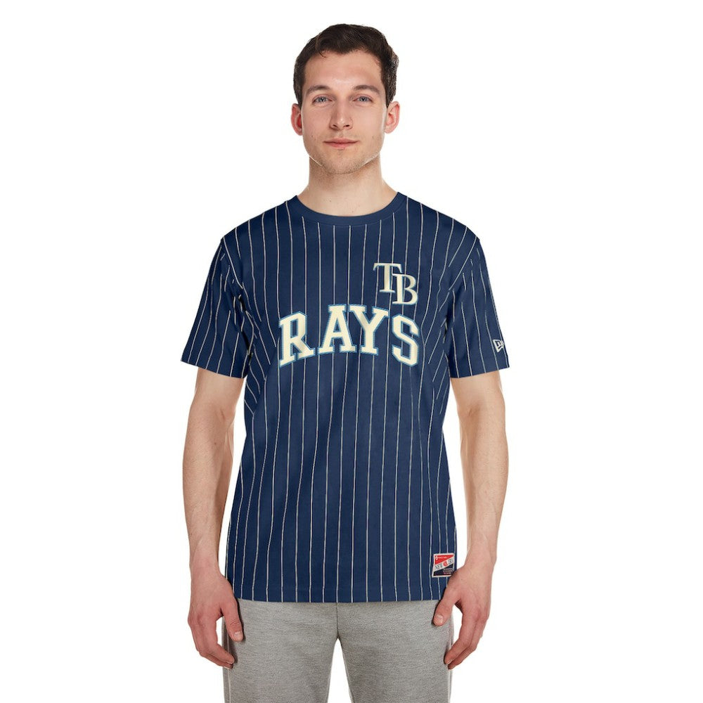 Tampa Bay Rays New Era Throwback Pinstripe T-Shirt Sale