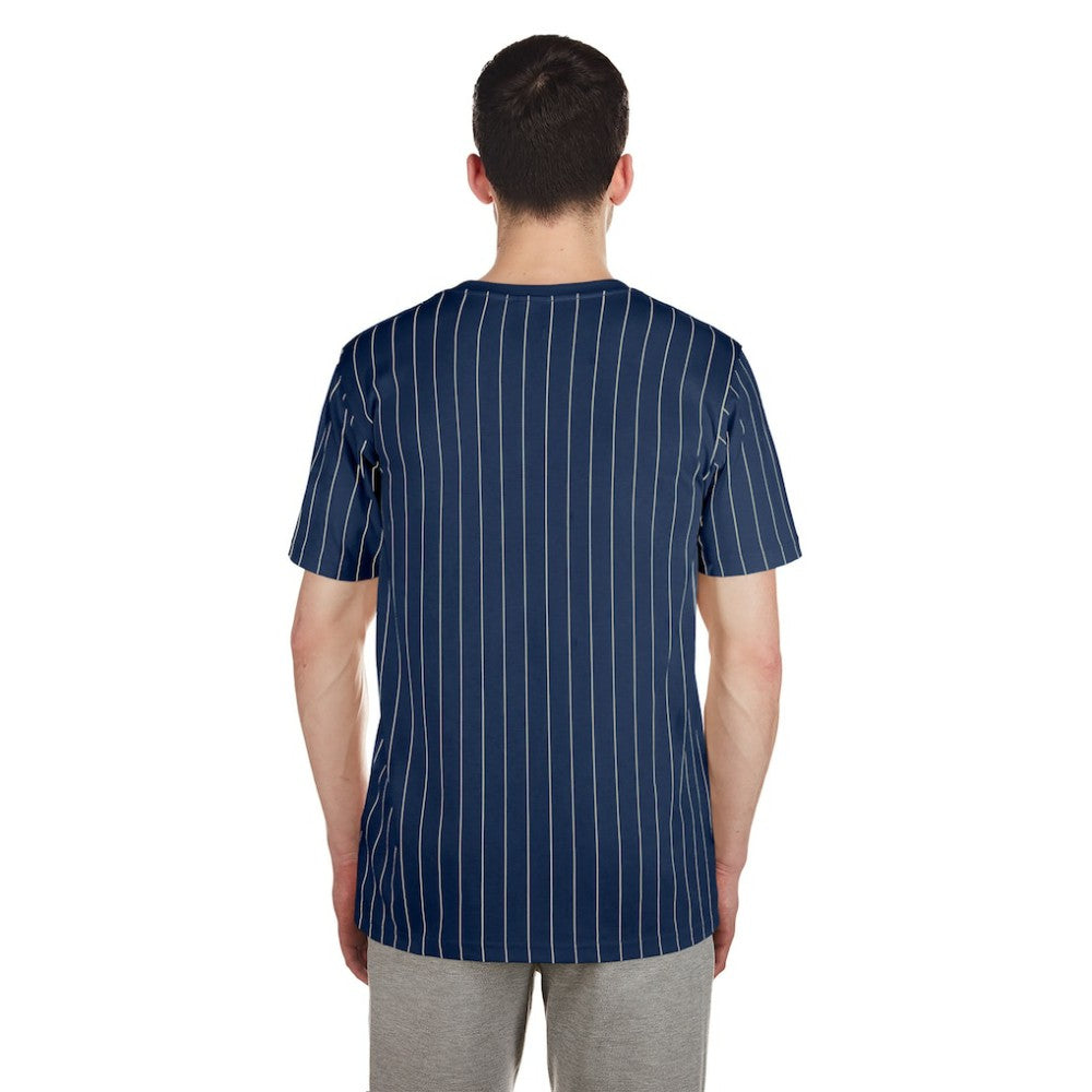 Cleveland Guardians New Era Throwback Pinstripe T-Shirt Lifestyle