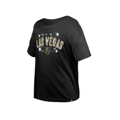 Vegas Golden Knights New Era Girl's Youth Flip Sequin T-Shirt Black