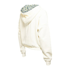 Florida Panthers - New Era Women's Glam Game Quarter-Zip Cropped Floral Hoodie Pullover Cream