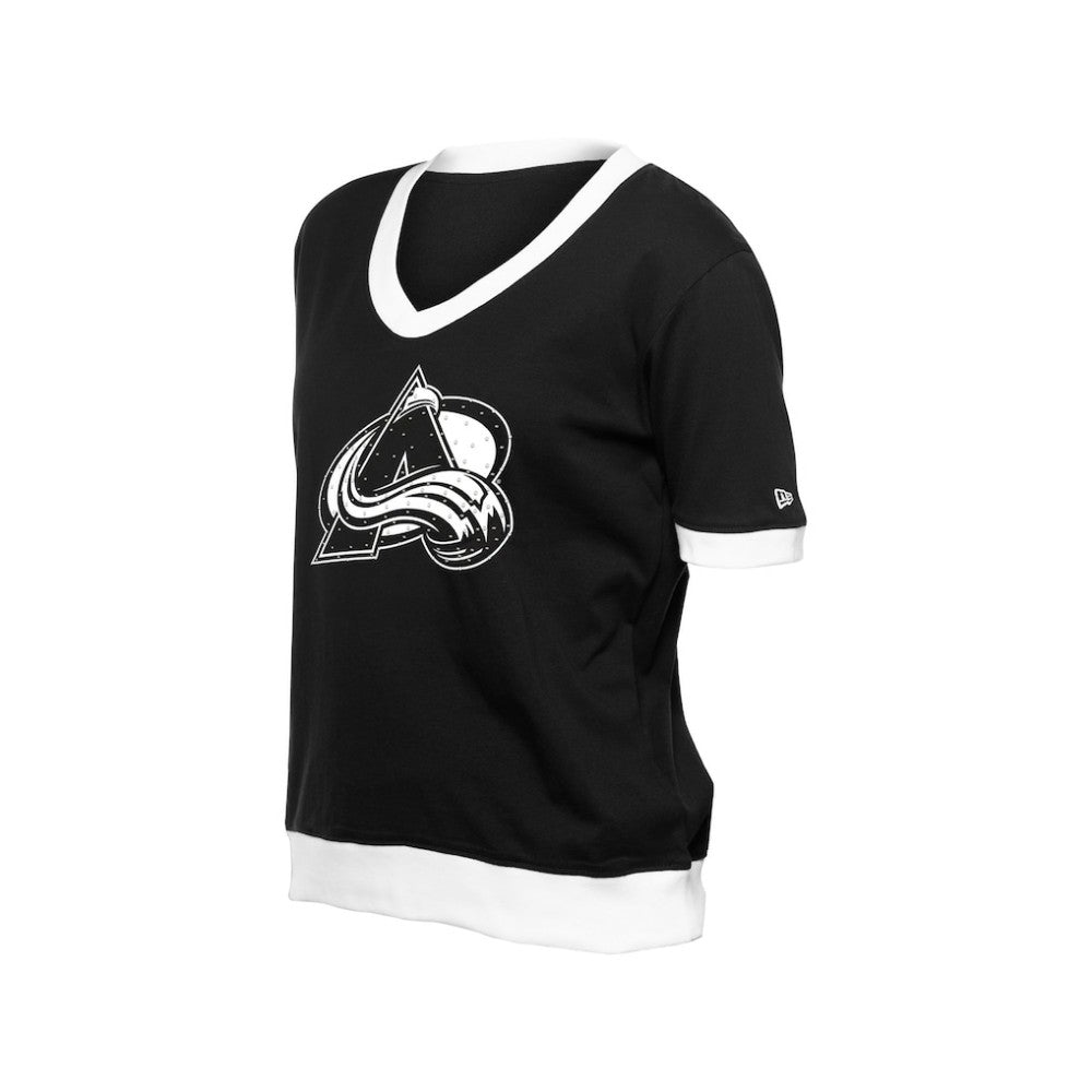 Colorado Avalanche - New Era Women's Game Day Rhinestuds T-Shirt Black